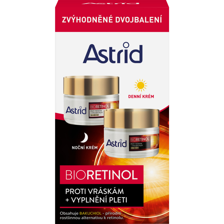 Astrid Bioretinol pokročilý denní a noční krém proti vráskám, 50+50 ml