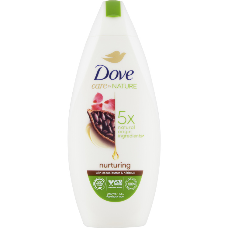 Dove sprchový gel Nurturing Kakao a Ibiškový květ, 225 ml
