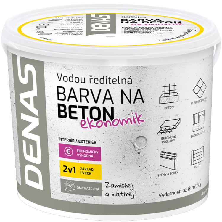 DENAS BETON EKONOMIK barva na beton, 0110 šedý