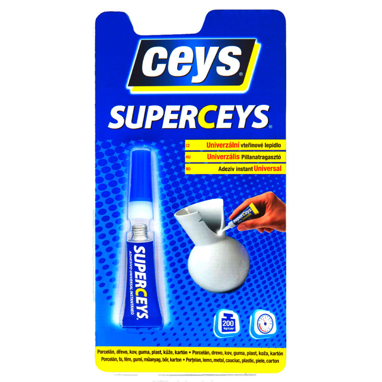Ceys Superceys univerzální vteřinové lepidlo, 3 g