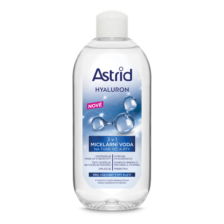 Astrid micelární voda 3v1 Hyaluron, 400 ml