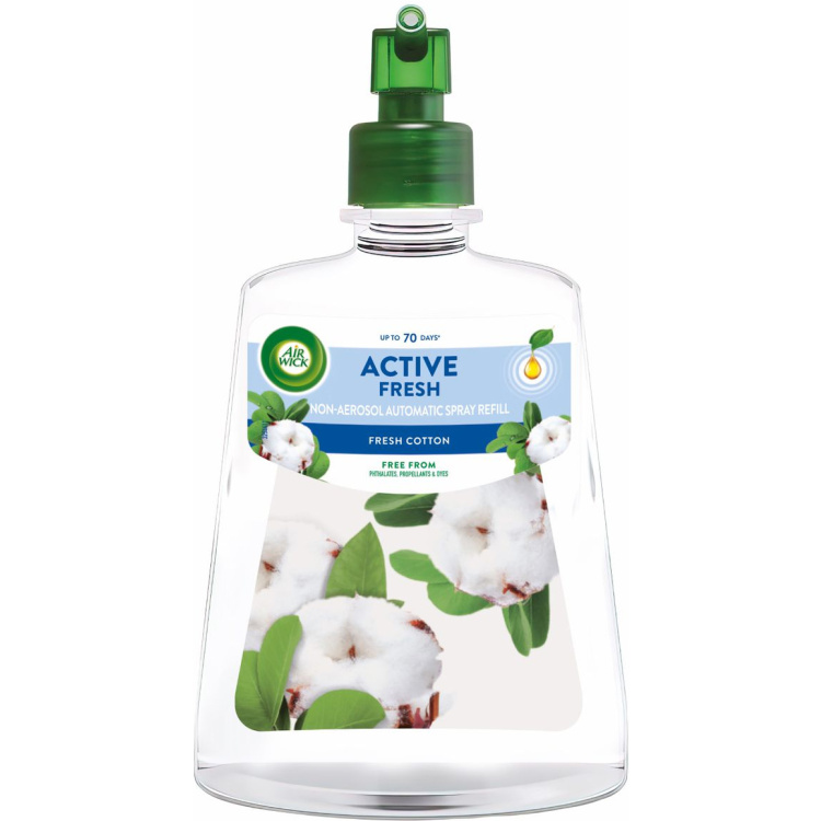 Air Wick Active Fresh nápň do difuzéru vodní báze, svěží bavlna, 228 ml