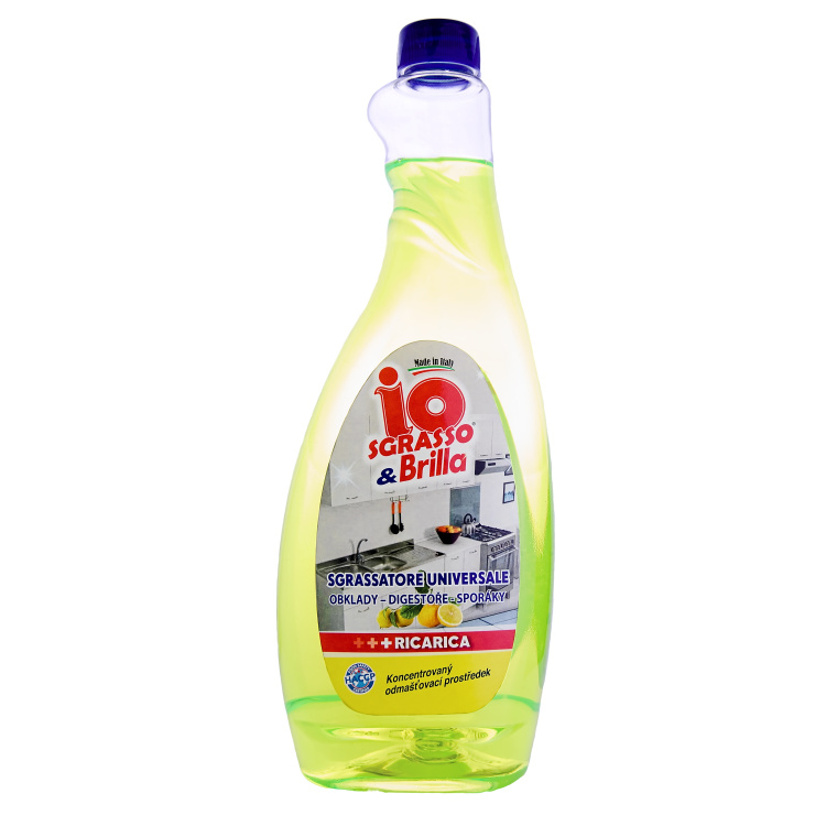 IO Sgrasse Brilla koncentrovaný odmašťovač, náplň, 750 ml