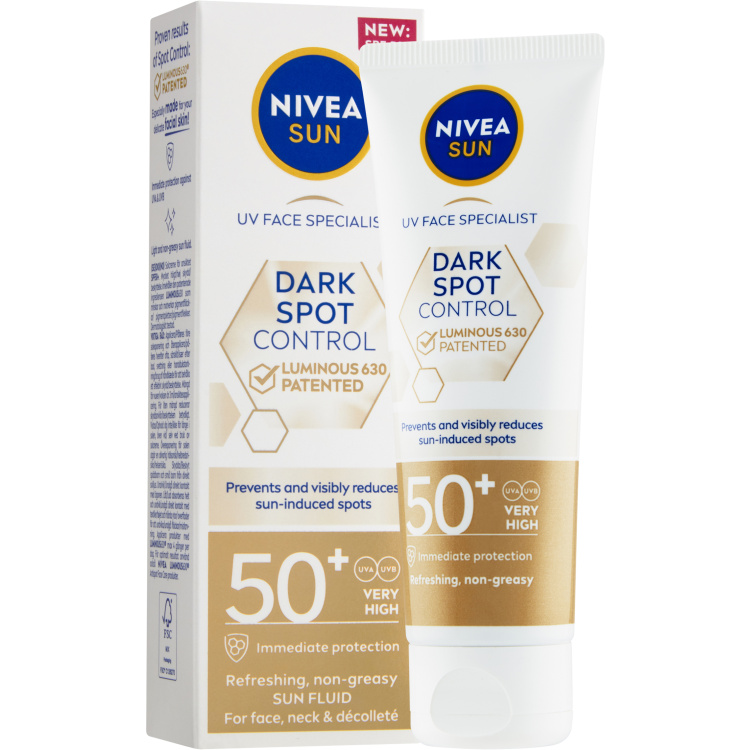Nivea Sun OF 50+ Luminous630 pleťový krém na opalování, 40 ml