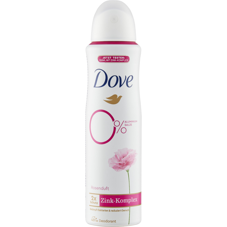 Dove 0% ALU Růže a Jasmín deodorant bez hliníku, 150 ml