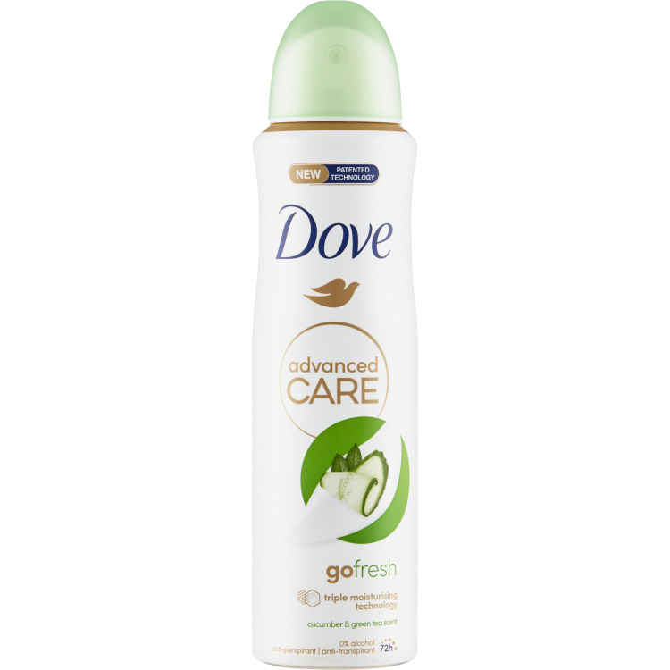Dove Advanced Care Okurka antiperspirant ve spreji, 150 ml