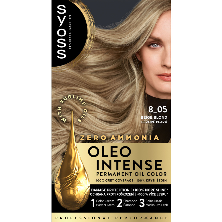 Syoss Oleo Intense olejová barva na vlasy 8-05 Béžově plavý