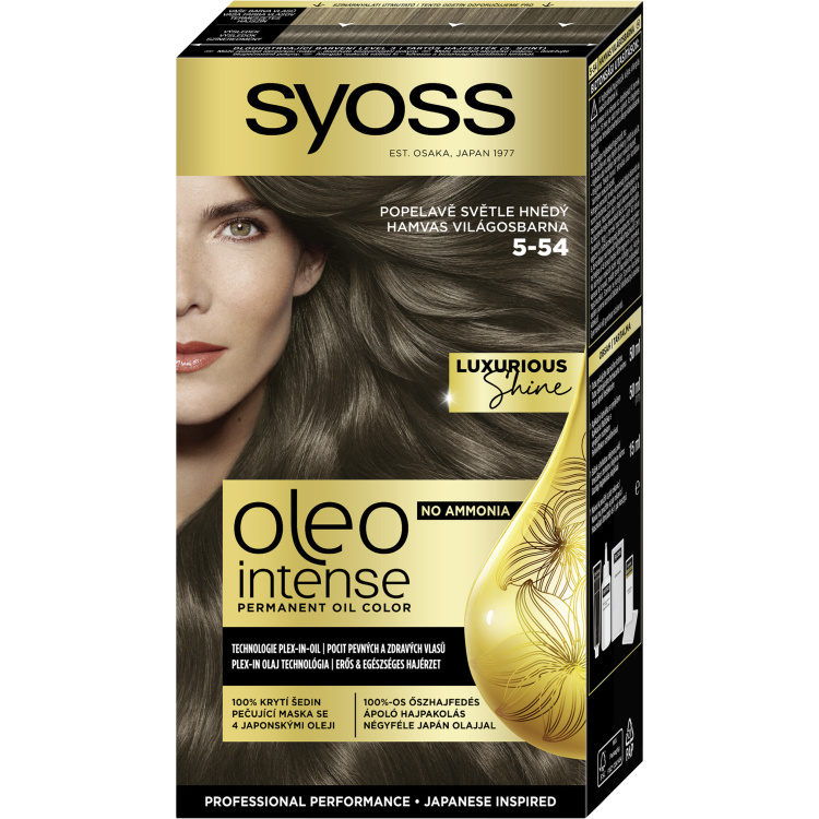 Syoss Oleo Intense olejová barva na vlasy 5-54 Popelavě světle hnědý