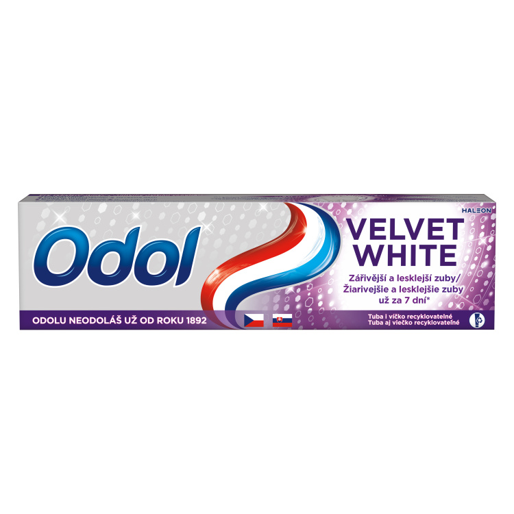 Odol Velvet White zubní pasta s fluoridem, 75 ml