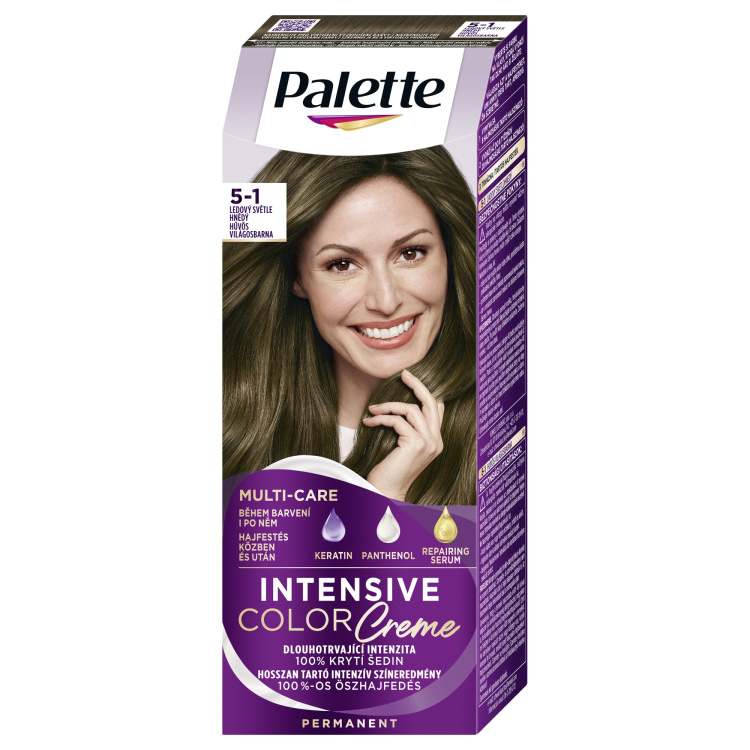 Schwarzkopf Palette Intensive Color Creme, barva na vlasy, 5-1 ledový světle hnědý, 50 ml