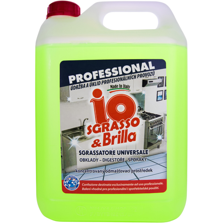 IO Sgrasso &amp; Brilla koncentrovaný odmašťovač, 5 l