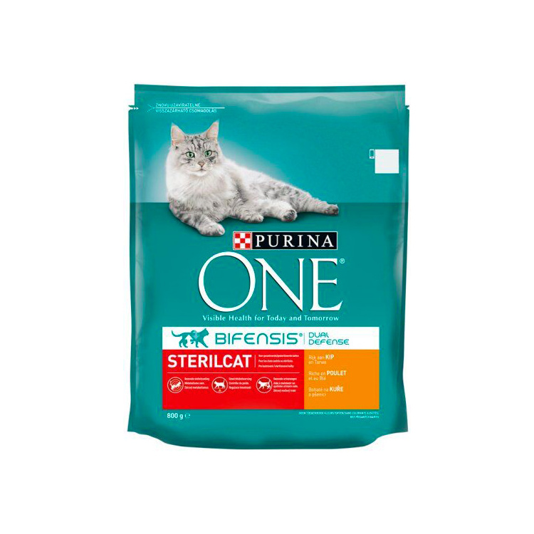 Purina One Sterilcat granule pro kočky s kuřecím a pšenicí, 800 g