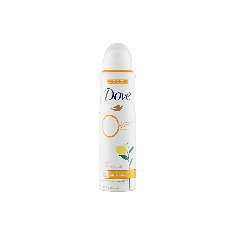 Dove 0% ALU Citrus a Broskev deodorant, 150 ml