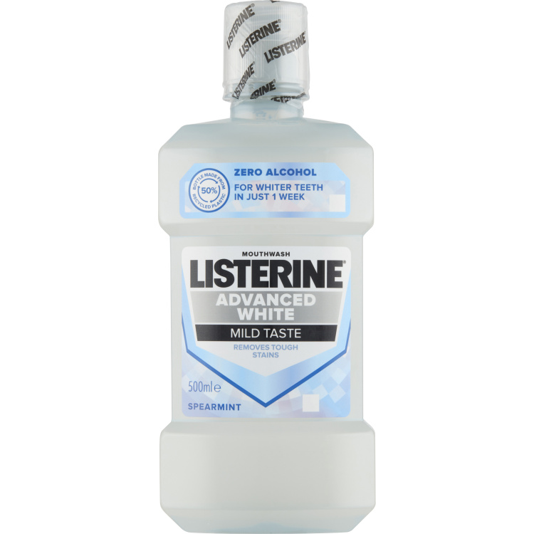 Listerine ústní voda Advanced White Mild Taste, 500 ml
