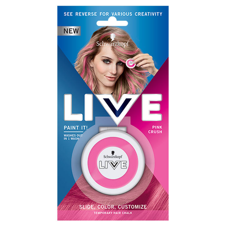 Schwarzkopf Live Paint It! smývatelná křída na vlasy Pink Crush 3,5 g