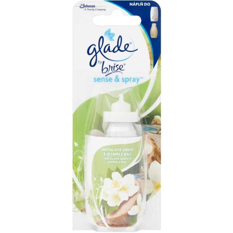 Glade náplň osvěžovače vzduchu Sense &amp; Spray Santalové dřevo &amp; jasmín z Bali, 18 ml