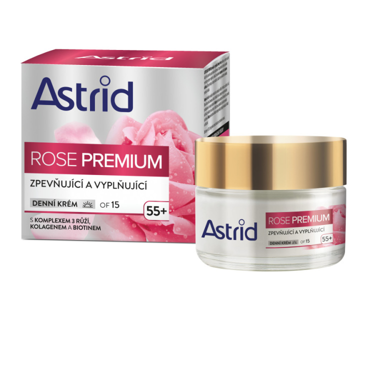 Astrid Rose Premium 55+ zpevňující a vyplňující denní krém OF15, 50 ml