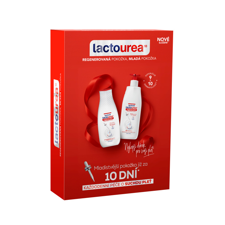 Lactovit Lactourea dárková kazeta, sprchový gel 500 ml + tělové mléko 400 ml