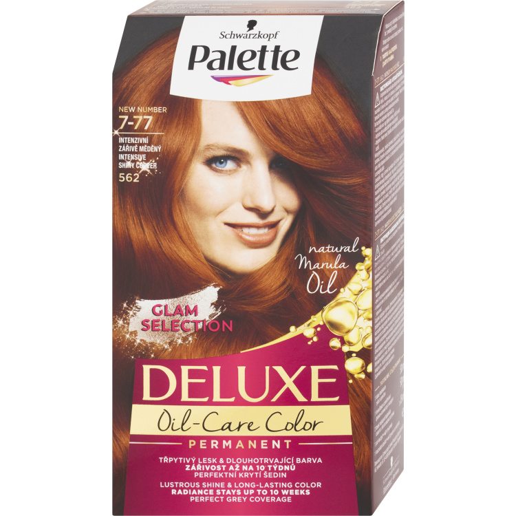 Schwarzkopf Palette Deluxe barva na vlasy Intenzivní Zářivě Měděný 7-77 (562), 50 ml