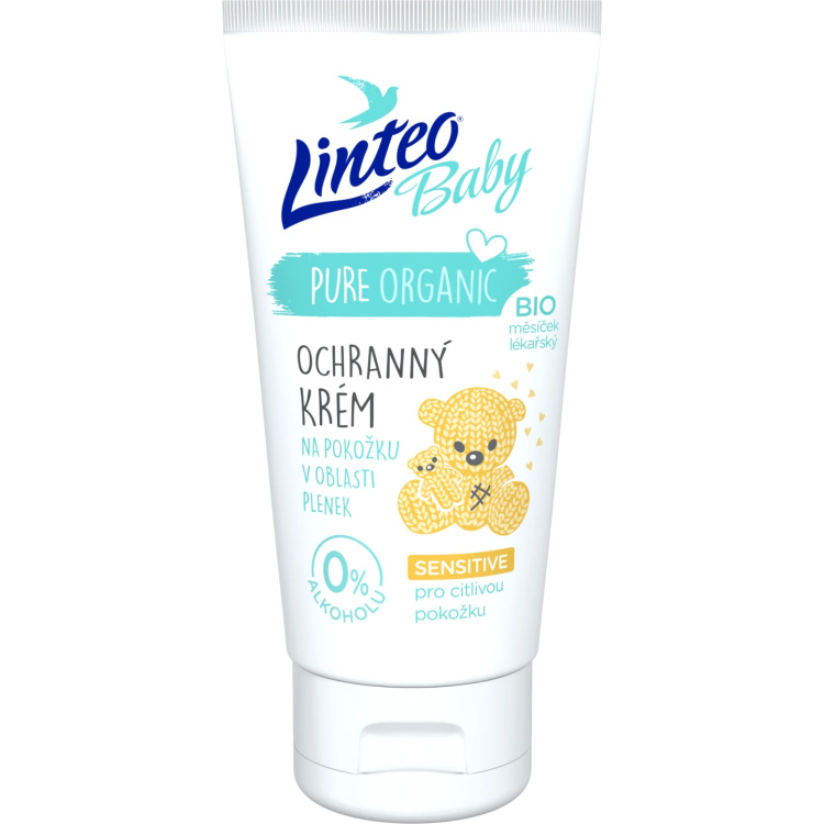 Linteo Baby dětský krém na ochranu pokožky v oblasti plenek, 75 ml