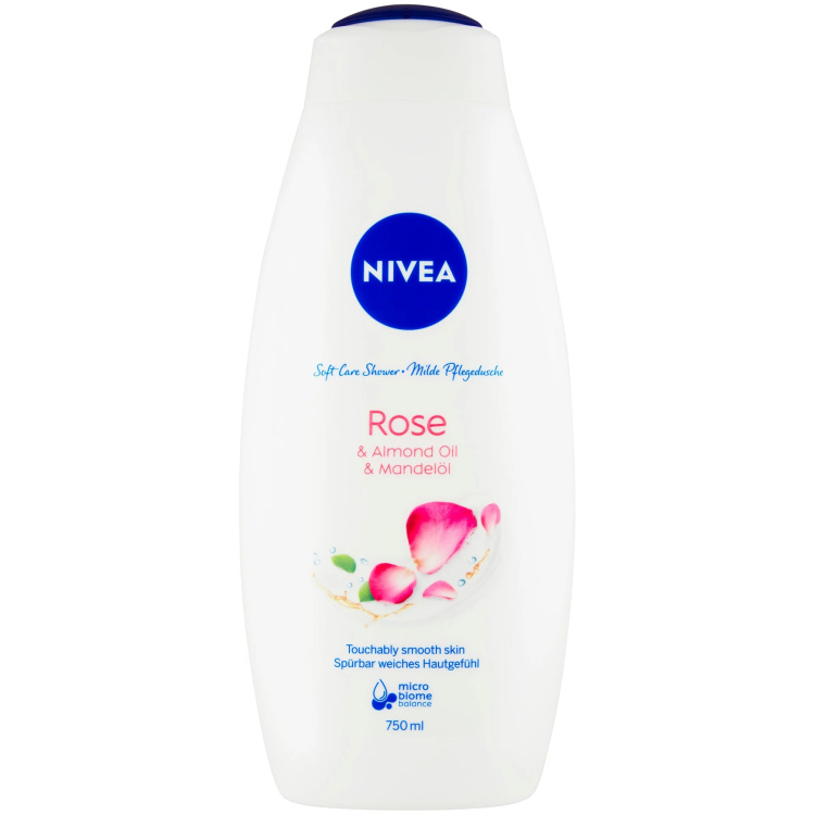 Nivea Rose &amp; Almond oil sprchový gel, 750 ml