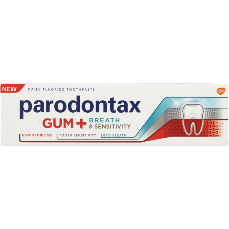 Parodontax Gum + Breath &amp; Sensitivity zubní pasta s fluoridem, 75 ml