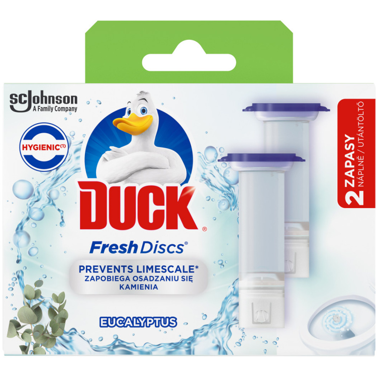 Duck WC blok Fresh Discs Eucalyptus, 2× 36 ml