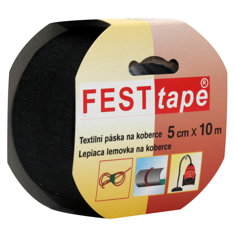 Festtape Lemovka kobercová páska černá 50 mm × 10 m