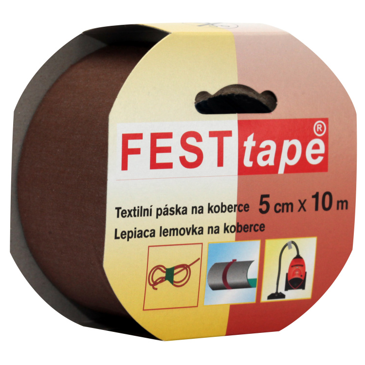 Festtape Lemovka kobercová páska hnědá 50 mm × 10 m