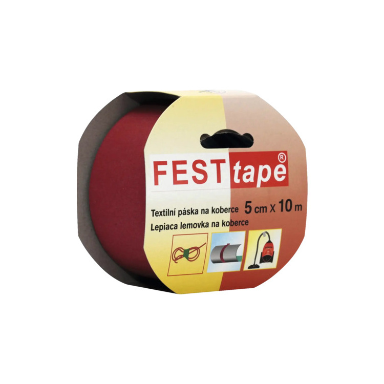 Festtape Lemovka kobercová páska červená 50 mm × 10 m