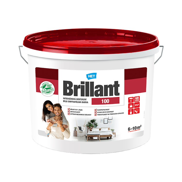Het Brillant 100 malířská omyvatelná barva, A báze pro tónování