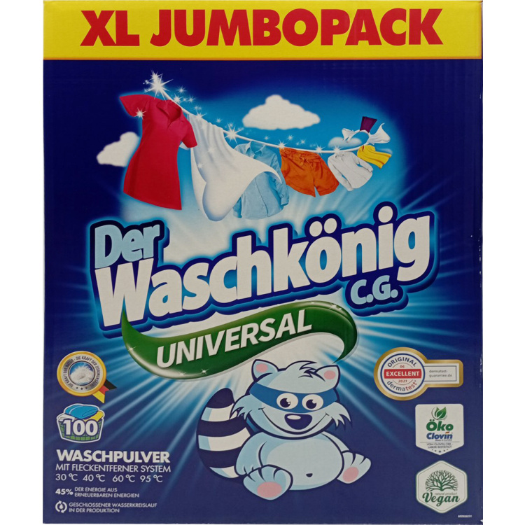 Waschkönig prací prášek Universal, 100 praní, 6 kg