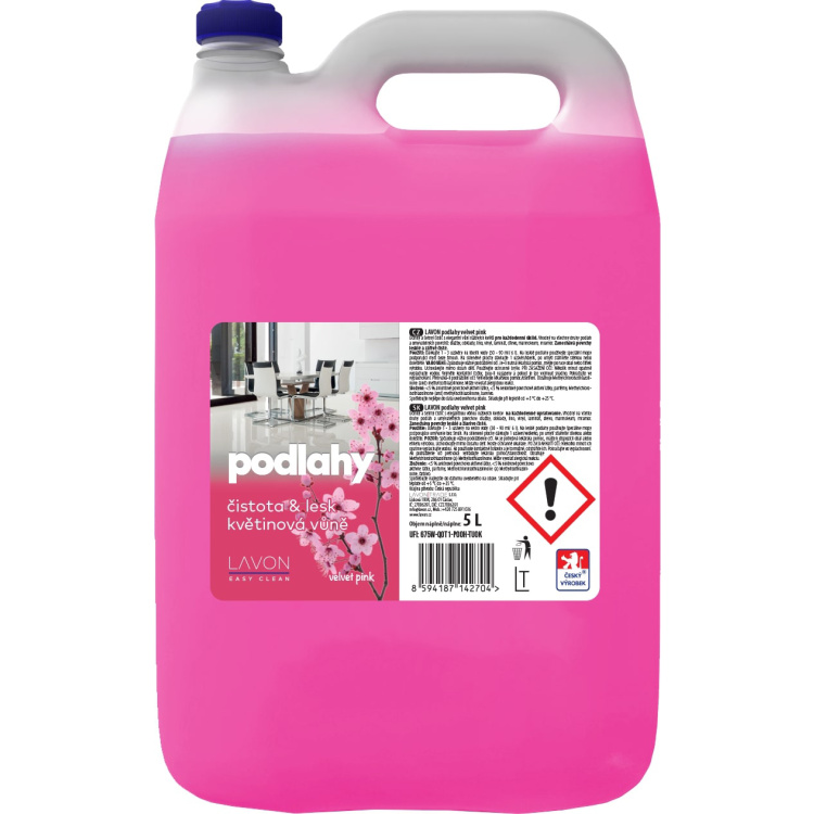 LAVON čistič na podlahy Velvet Pink, 5 l