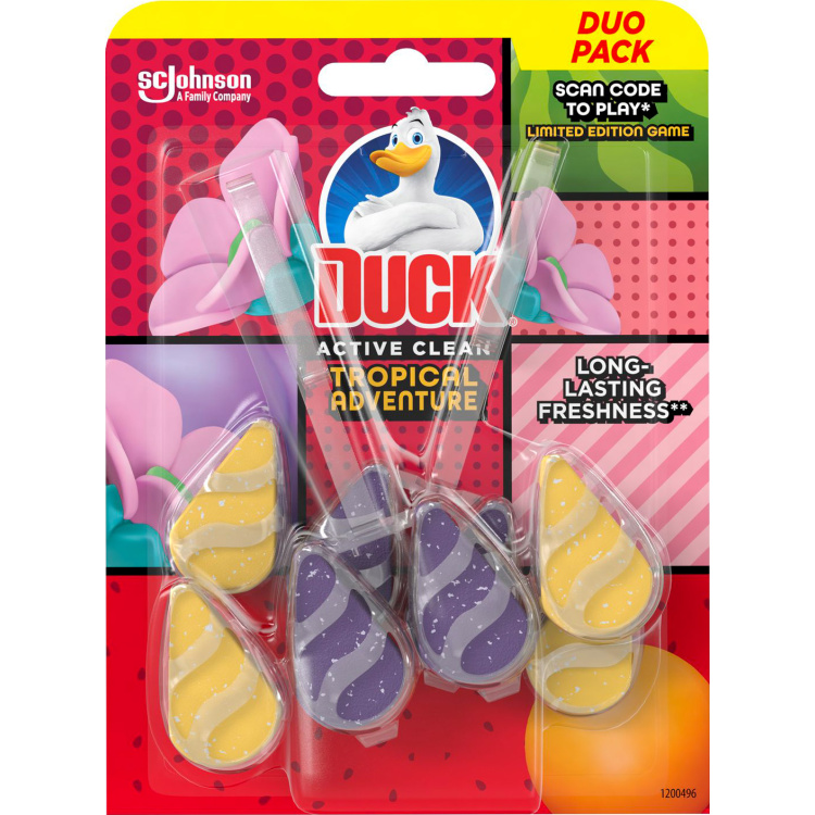 Duck WC závěs Active Clean Tropical Adventure, 2× 38,6 g