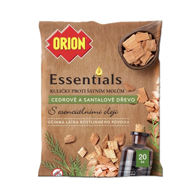 Orion kuličky proti molům, cedr a santalové dřevo, 20 ks