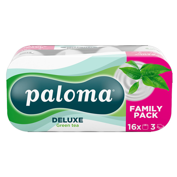 Paloma 3vrstvý toaletní papír Green Tea, 16 rolí