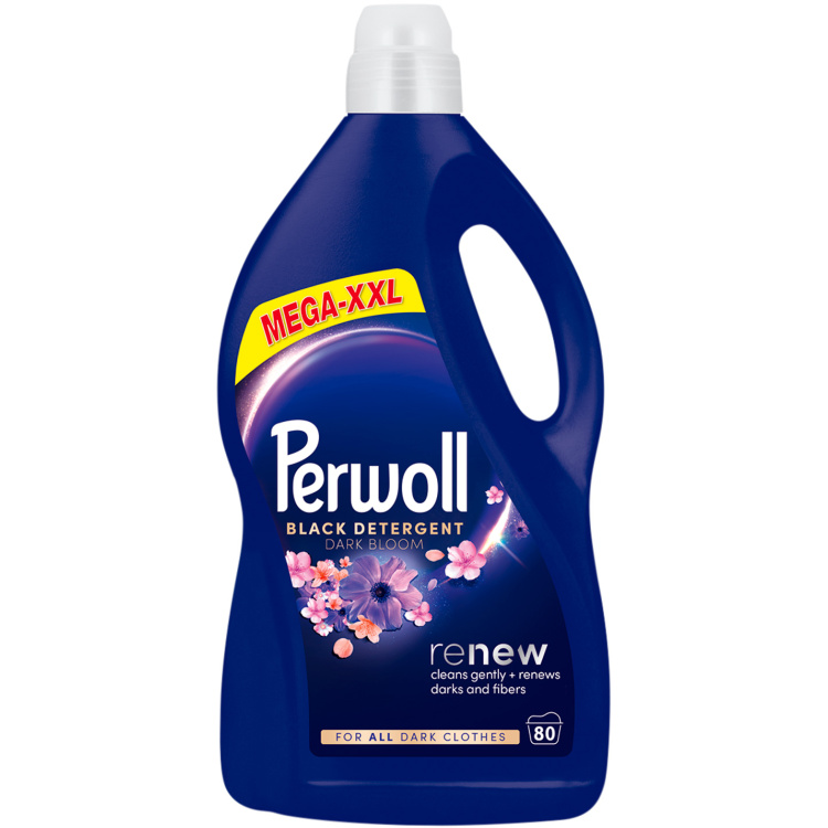 Perwoll prací gel Mega XXL Renew Dark Bloom 80 praní, 4000 ml