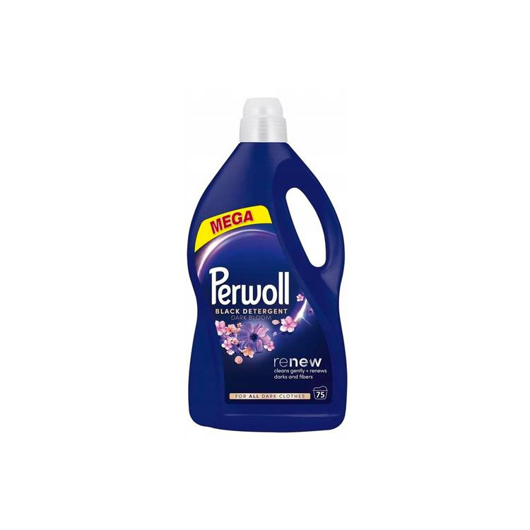 Perwoll prací gel Mega Renew Dark Bloom 75 praní, 3750 ml