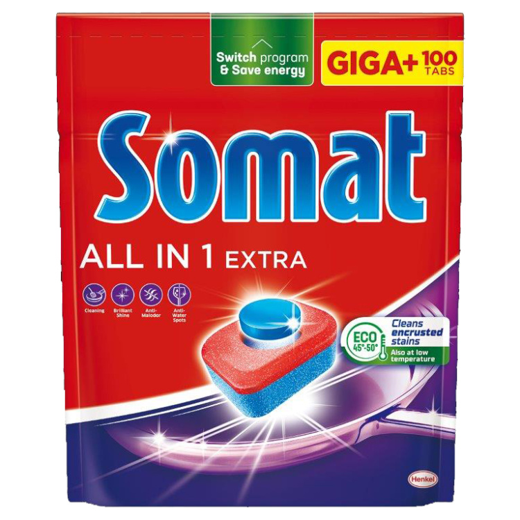 Somat tablety do myčky All in 1 Extra, 100 ks