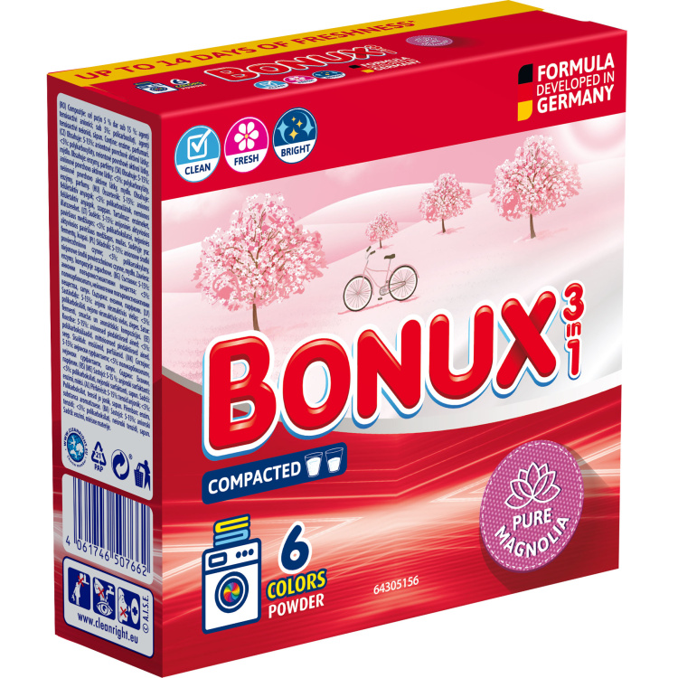 Bonux prací prášek Color Pure Magnolia 390 g, 6 dávek