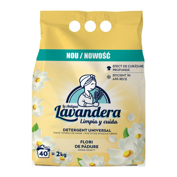 Lavandera divoké květy prací prášek 2 kg, 40 dávek