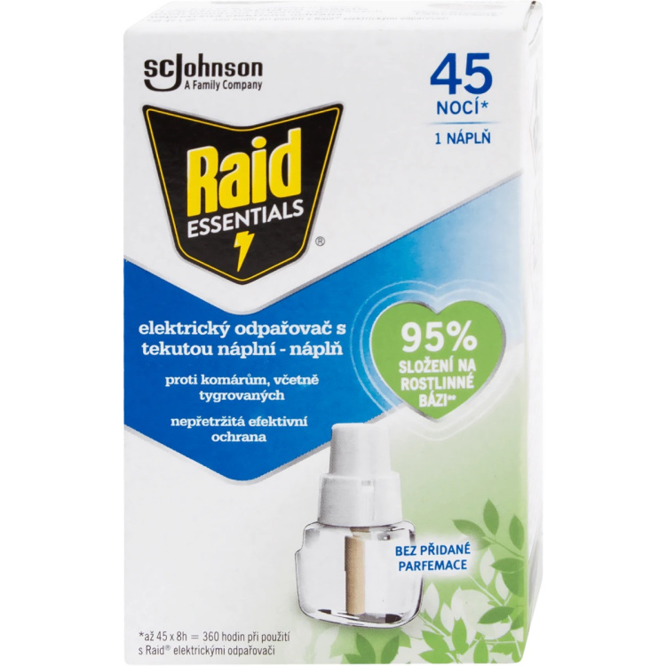 Raid Essentials náhradní náplň do elektrického odpařovače, 21 ml, 45 nocí