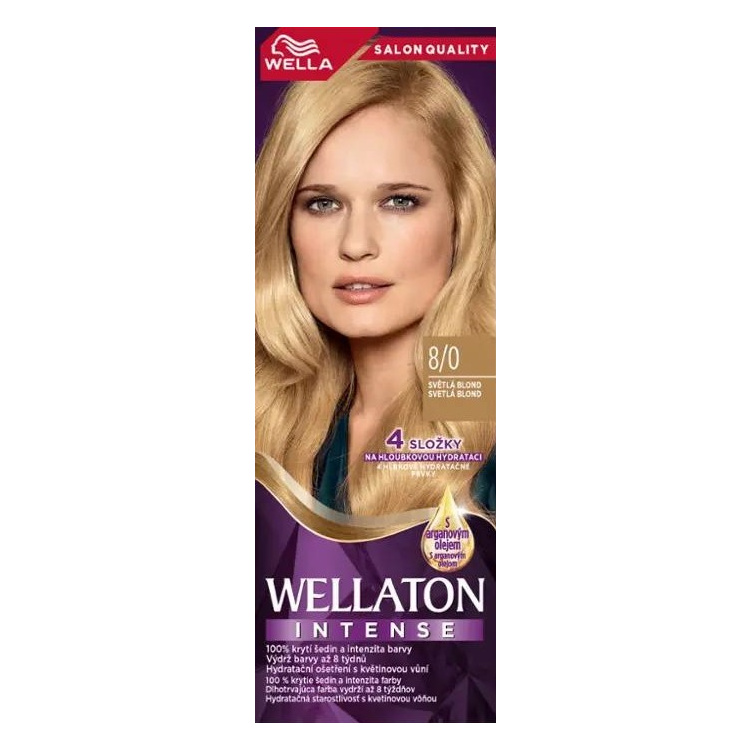 Wella barva na vlasy Wellaton Intense 8/0 světlá blond, 110 ml