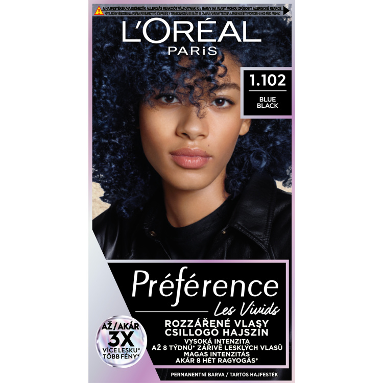 L&#039;oreal Paris Préférence Vivid Colors barva na vlasy, Blue Black 1.102