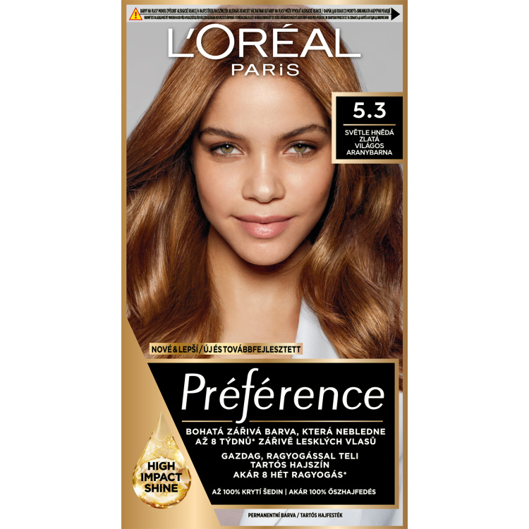 L&#039;oreal Paris Préférence barva na vlasy, Virginie, světlá hnědá 5.3