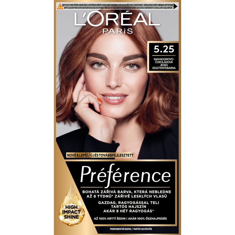 L'oreal Paris Préférence barva na vlasy, mahagonovo-čokoládová 5.25