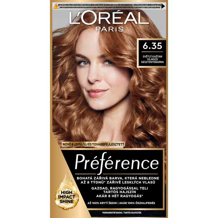 L&#039;oreal Paris Préférence barva na vlasy, světlý kaštan 6.35