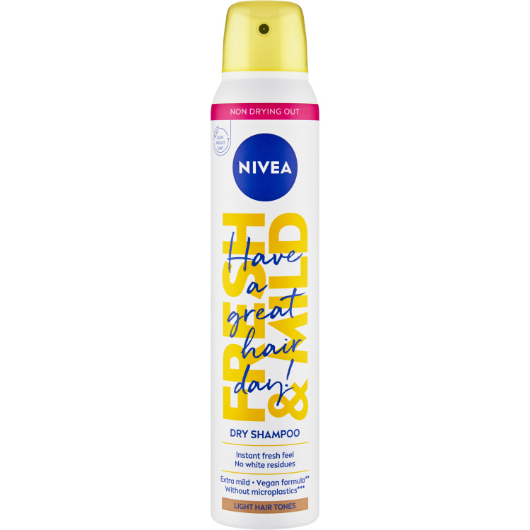 Nivea Fresh &amp; Mild suchý šampon pro světlý tón vlasů, 200 ml