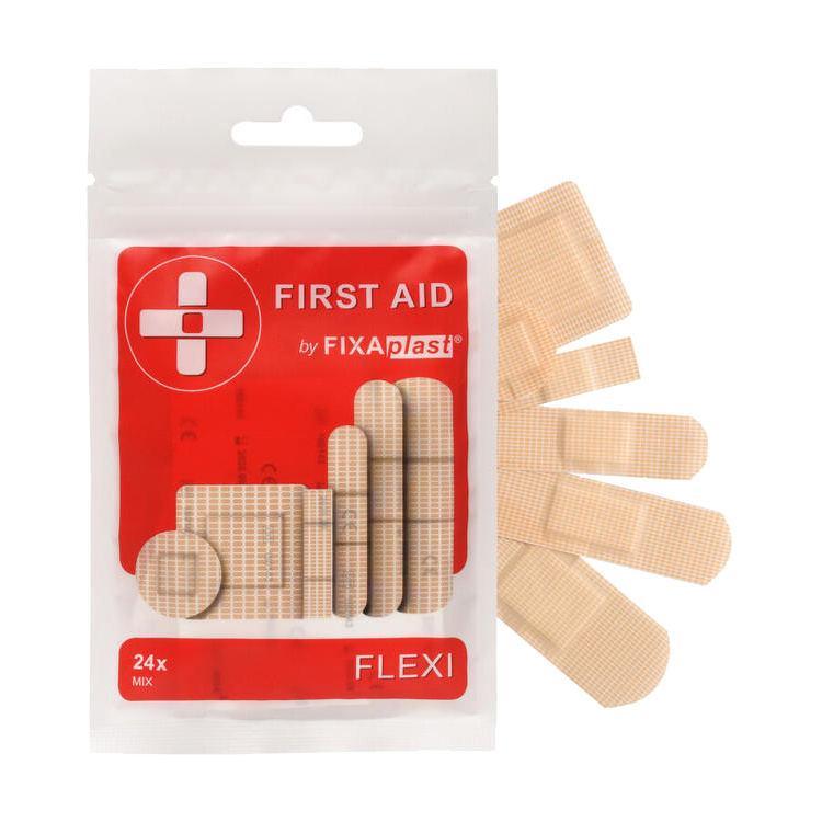 Fixaplast First Aid Flexi Classic mix náplastí, 24 ks