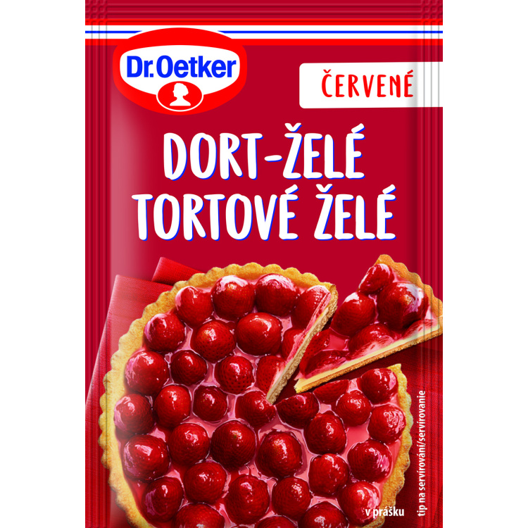 Dr. Oetker Dort-želé červené, 10 g